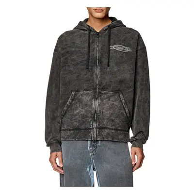 Mikina diesel s-ors-hood-zip sweat-shirt black4