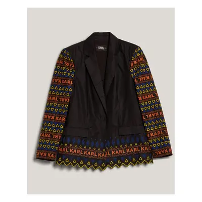 Blejzr karl lagerfeld embroidery blazer black