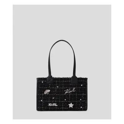 Kabelka karl lagerfeld k/skuare sp md tote boucle black/white