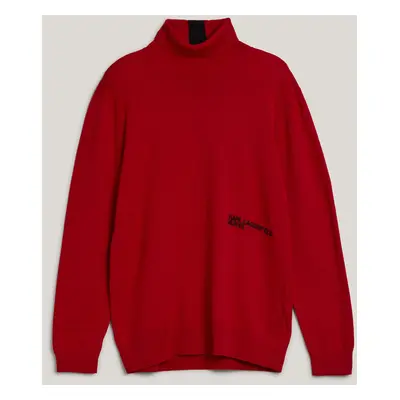 Svetr karl lagerfeld jeans klj lightweight turtleneck jester red