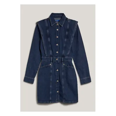 Šaty karl lagerfeld jeans klj utility denim dress dark blue stone