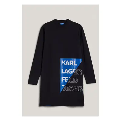 Šaty karl lagerfeld jeans klj regular lslv tee dress black