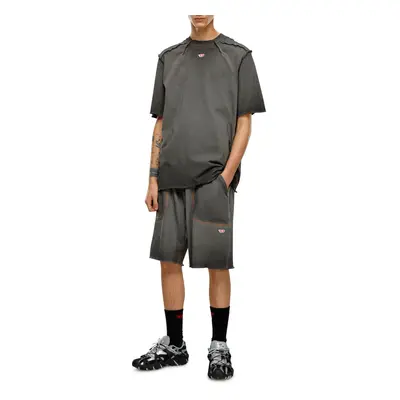 Teplákové šortky diesel p-bask shorts black