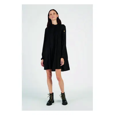 Šaty la martina woman dress l/s viscose satin black