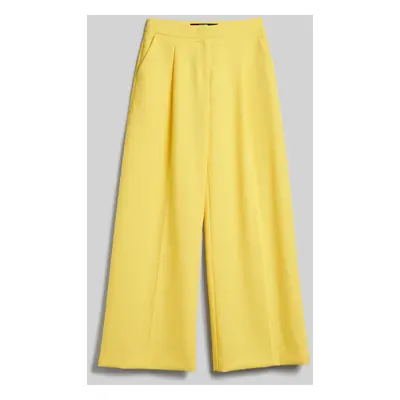 Kalhoty karl lagerfeld tailored pants elfin yellow