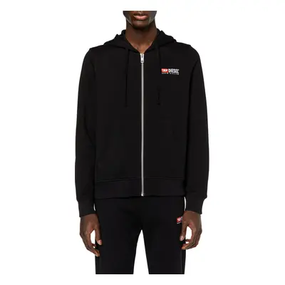 Mikina diesel s-ginn-hood-zip-div sweat-shir black4