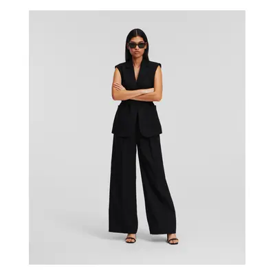 Kalhoty karl lagerfeld tailored pants black