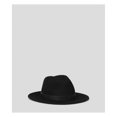 Klobouk karl lagerfeld k/signature fan fedora hat black