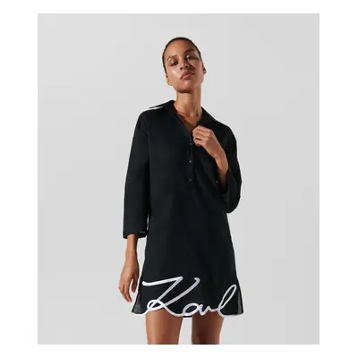 Plážové oblečení karl lagerfeld karl dna signature beach dress black