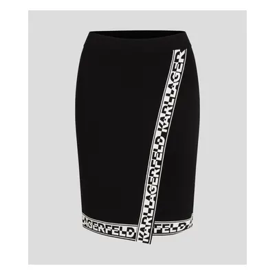 Sukně karl lagerfeld logo knit skirt black/white