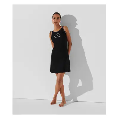 Plážové oblečení karl lagerfeld logo short beach dress black