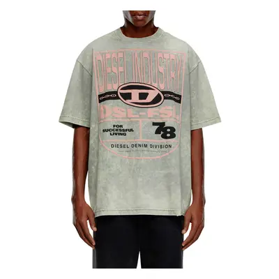 Tričko diesel t-wash-n1 t-shirt frost gray