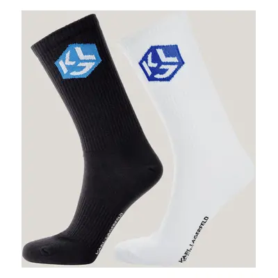 Ponožky karl lagerfeld jeans logo socks set white/black