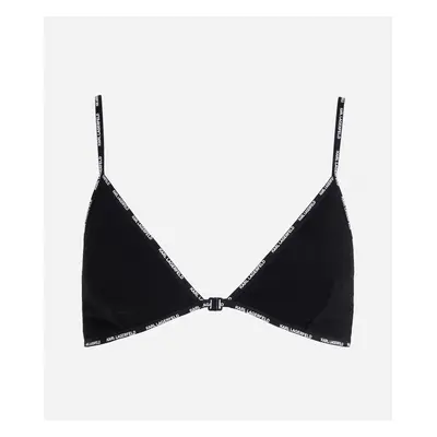 Spodní prádlo karl lagerfeld mini logo triangle bra black