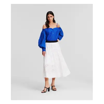 Sukně karl lagerfeld embroidery skirt white