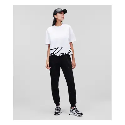 Tričko karl lagerfeld karl signature hem t-shirt white