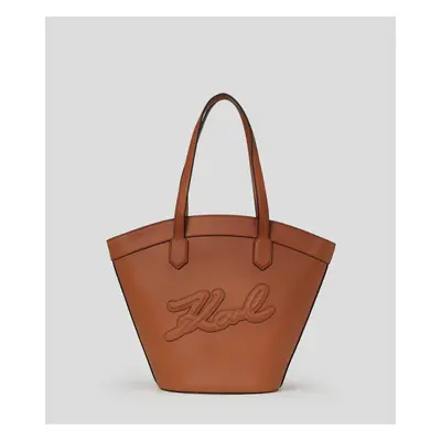 Kabelka karl lagerfeld k/signature tulip md tote sudan brown