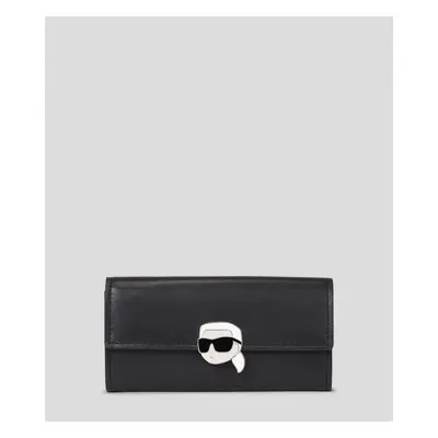 Peněženka karl lagerfeld k/ikonik 2.0 leather con fl wl black