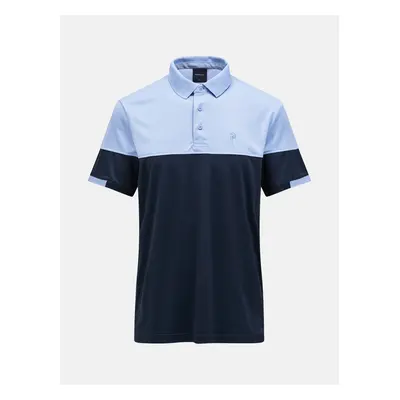 Polokošile peak performance m player block polo salute blue