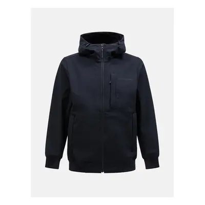 Bunda peak performance m softshell hood jacket black