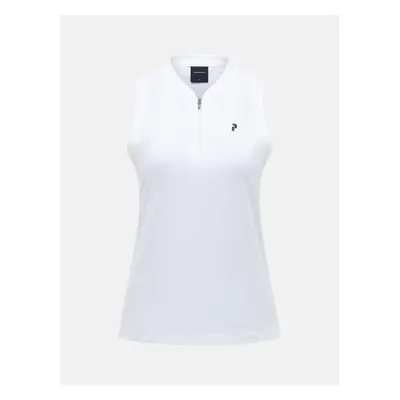 Polokošile peak performance w turf zip sl top white