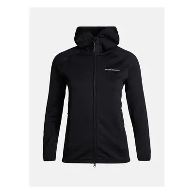 Mikina peak performance w chill light zip hood black/black