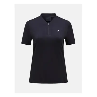 Polokošile peak performance w turf zip ss top black