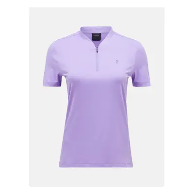 Polokošile peak performance w turf zip ss top bougainvillea