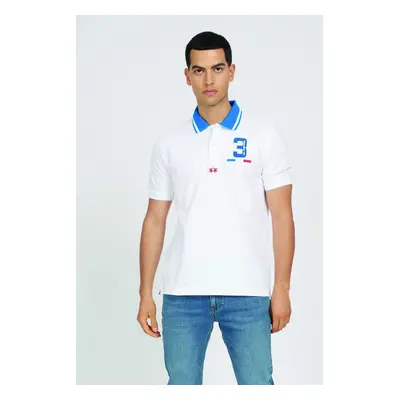 Polokošile la martina man polo s/s piquet stretch optic white