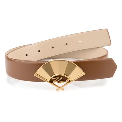 Opasek karl lagerfeld k/signature fan md belt sudan brown