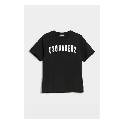 Tričko dsquared2 slouch fit t-shirt black