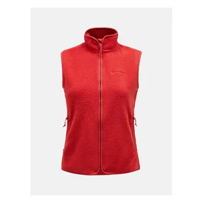 Vesta peak performance w pile vest softer red