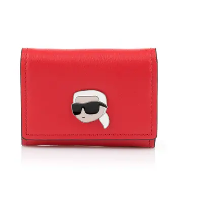 Peněženka karl lagerfeld k/ikonik 2.0 leather sm fl wlt haute red