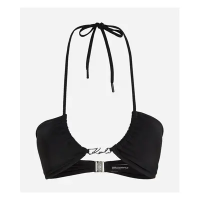 Plavky karl lagerfeld karl dna glam halter top black