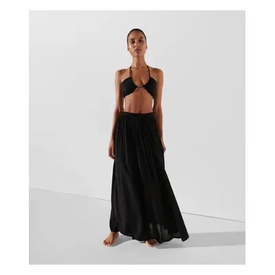 Plážové oblečení karl lagerfeld karl dna long beach skirt black