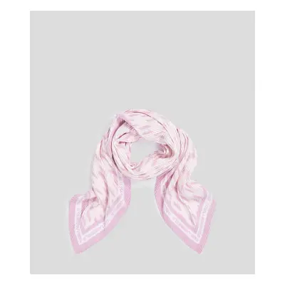 Šátek karl lagerfeld k/monogram pleated scarf orchid pink