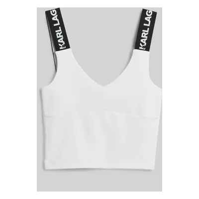 Top karl lagerfeld jeans klj klj logo bra top white