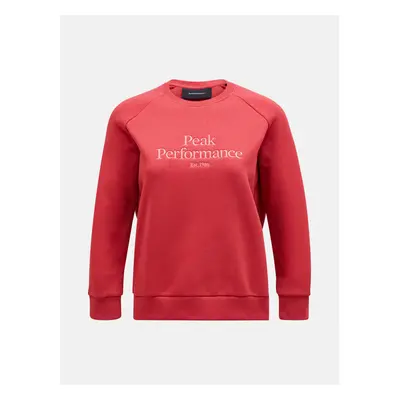 Mikina peak performance w original crew softer red