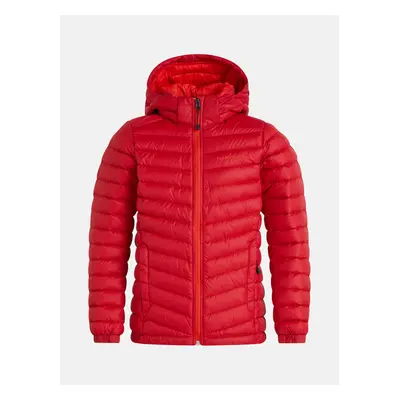 Bunda peak performance jr frost down hood jacket the alpine/rogue red