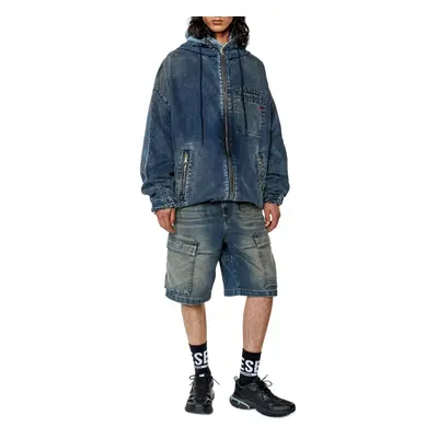 Šortky diesel d-krooley-cargo-short jogg sho denim blue