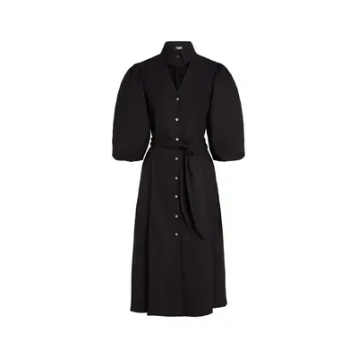 Šaty karl lagerfeld hun's pick collar shirt dress black