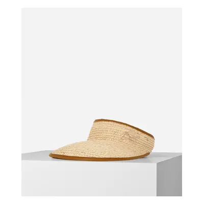 Kšilt karl lagerfeld k/autograph raffia visor natural