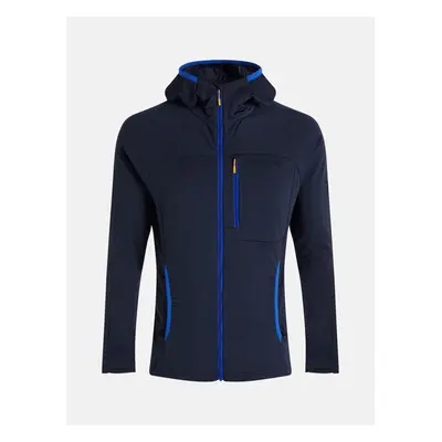 Mikina peak performance m light zip hood fleece salute blue/island blue