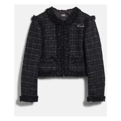 Bunda karl lagerfeld boucle jacket black/silver