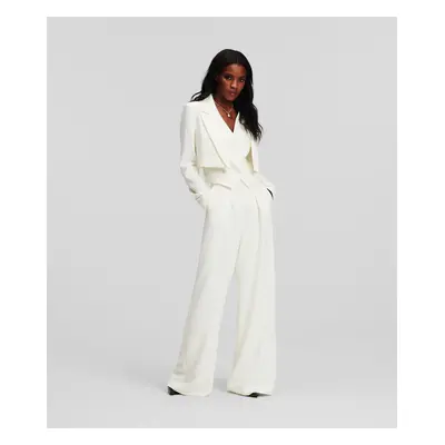 Kalhoty karl lagerfeld hun's pick tailored pants white