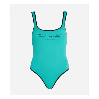 Plavky karl lagerfeld hotel karl swimsuit sea green