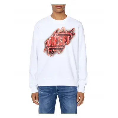 Mikina diesel s-ginn-e9 sweat-shirt bright white