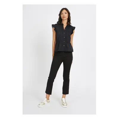 Kalhoty la martina woman cotton drill pants black