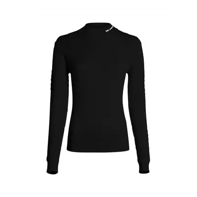 Svetr karl lagerfeld lightweight textured mockneck black