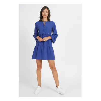 Šaty la martina woman dress cotton muslin clematis blue